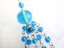 Glass bead key tassel - Decorative coloured beaded trimming 13cm chain trim